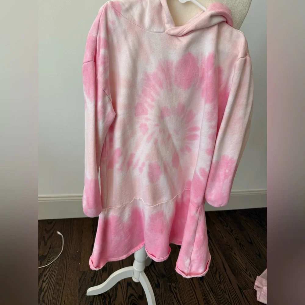 Crewcuts Girls Tie dye Hooded sweater dress